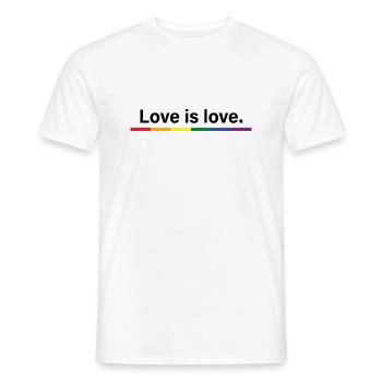 Liebe ist Liebe - Männer T-Shirt - Weiß - Vorne - AI Model Male 178 dark (178cm)