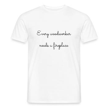logging badge geek woodcutter lumberman - Männer T-Shirt - Weiß - Vorne - AI Model Male 178 dark (178cm)