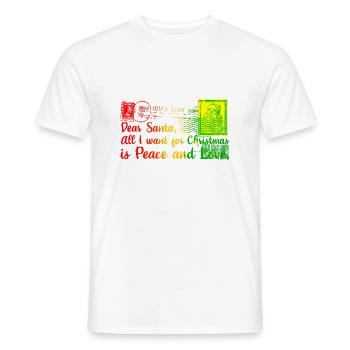 Xmas christmas santa claus nicholas naughty - Men's T-Shirt - white - Front - AI Model Male 178 dark (178cm)