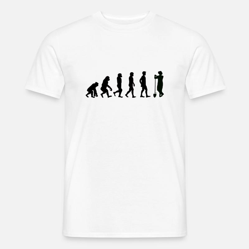 Evolution Landwirt - Männer T-Shirt - Weiß