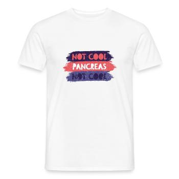 Not Cool Pancreas Not Cool - Type 1 Diabetes Shirt - Men's T-Shirt - white - Front - AI Model Male 178 dark (178cm)