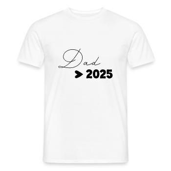 Dad 2025 - Men's T-Shirt - white - Front - AI Model Male 178 dark (178cm)