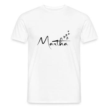 Martha Signature With Hearts - T-shirt homme - blanc - Devant - AI Model Male 178 dark (178cm)