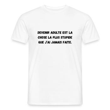 adulte - T-shirt homme - blanc - Devant - AI Model Male 178 dark (178cm)