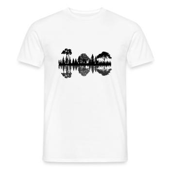 Forest nature reflection - Men's T-Shirt - white - Front - AI Model Male 178 dark (178cm)
