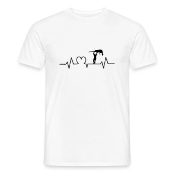 Rowing Rowers Heartbeat - Men's T-Shirt - white - Front - AI Model Male 178 dark (178cm)