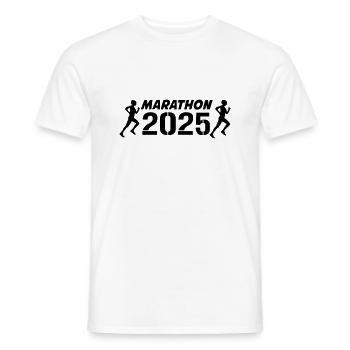 Marathon 2025 Women - Men's T-Shirt - white - Front - AI Model Male 178 dark (178cm)