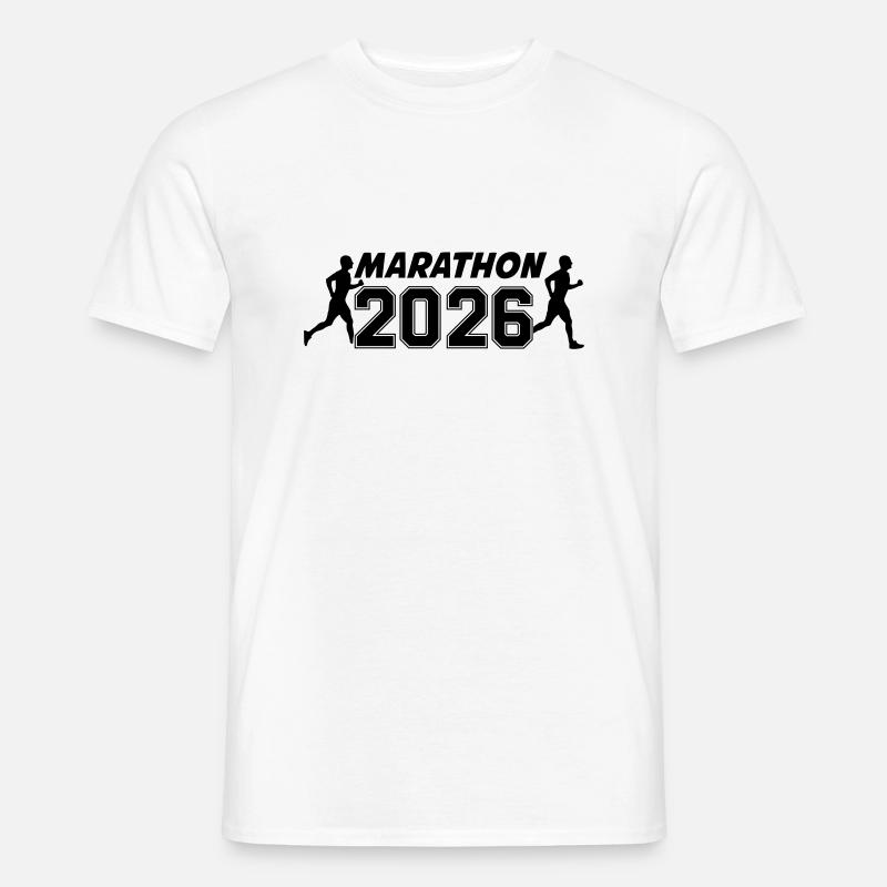 marathon 2026 - Männer T-Shirt - Weiß