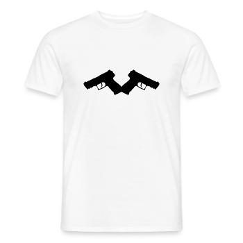 gun2_2_mal6 - Männer T-Shirt - Weiß - Vorne - AI Model Male 178 dark (178cm)
