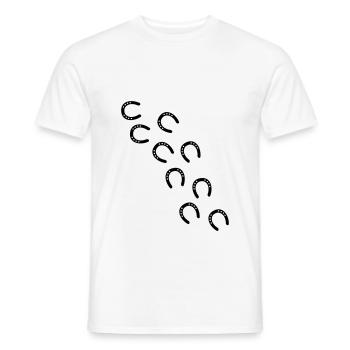footprints horse - Men's T-Shirt - white - Front - AI Model Male 178 dark (178cm)