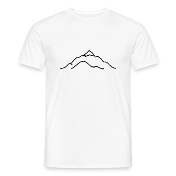mountain - Men's T-Shirt - white - Front - AI Model Male 178 dark (178cm)