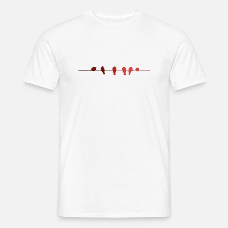 Birds on a leash - Men's T-Shirt - white