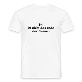 Stil ist nicht das Ende der Blume - Männer T-Shirt - Weiß - Vorne - AI Model Male 178 dark (178cm)