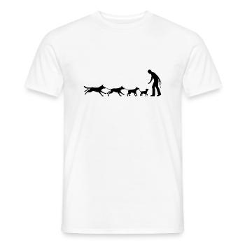 Amoureux des chiens - T-shirt homme - blanc - Devant - AI Model Male 178 dark (178cm)