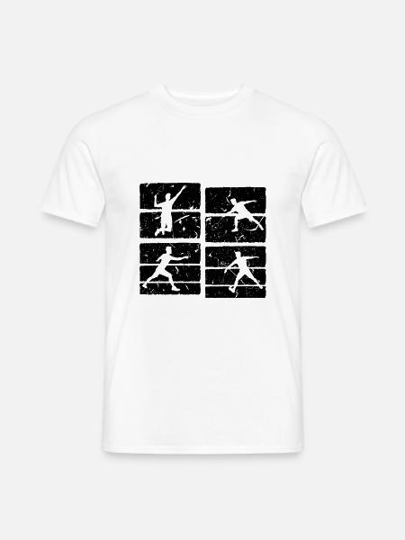 Badminton Set - Männer T-Shirt - Weiß