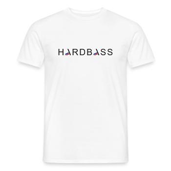 HARDBASS Russia Strips - Männer T-Shirt - Weiß - Vorne - AI Model Male 178 dark (178cm)