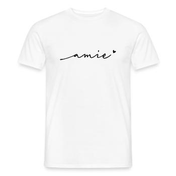 Amie Cursive Name - Men's T-Shirt - white - Front - AI Model Male 178 dark (178cm)