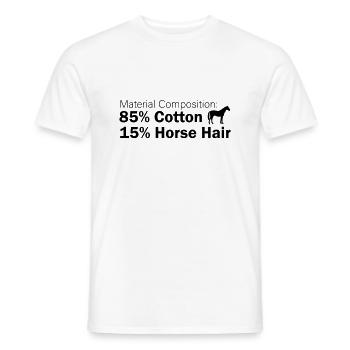 85% Cotton, 15% Horse Hair - Men's T-Shirt - white - Front - AI Model Male 178 dark (178cm)