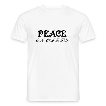 Paix sur terre - T-shirt homme - blanc - Devant - AI Model Male 178 dark (178cm)