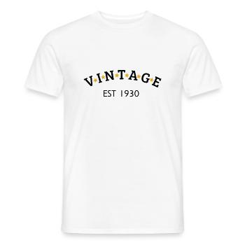 Vintage is 1930's - Men's T-Shirt - white - Front - AI Model Male 178 dark (178cm)