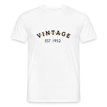 Jahrgang ist 1952 - Männer T-Shirt - Weiß - Vorne - AI Model Male 178 dark (178cm)