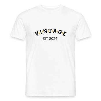 Vintage is 2024 - Men's T-Shirt - white - Front - AI Model Male 178 dark (178cm)