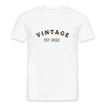 Vintage is 2022 - Men's T-Shirt - white - Front - AI Model Male 178 dark (178cm)