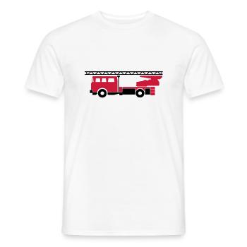 Feuerwehrauto (fire engine) - Männer T-Shirt - Weiß - Vorne - AI Model Male 178 dark (178cm)