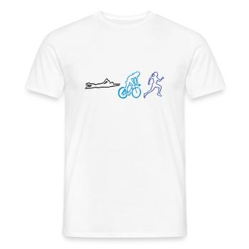 Triathlon, Triathletin - Männer T-Shirt - Weiß - Vorne - AI Model Male 178 dark (178cm)