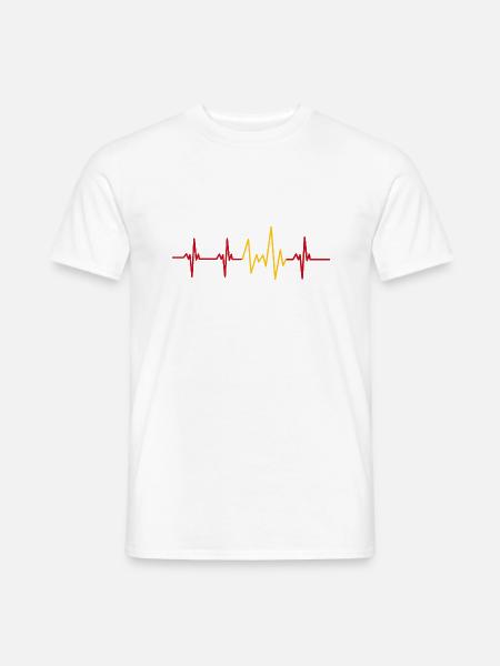heartbeat Spanien - Männer T-Shirt - Weiß