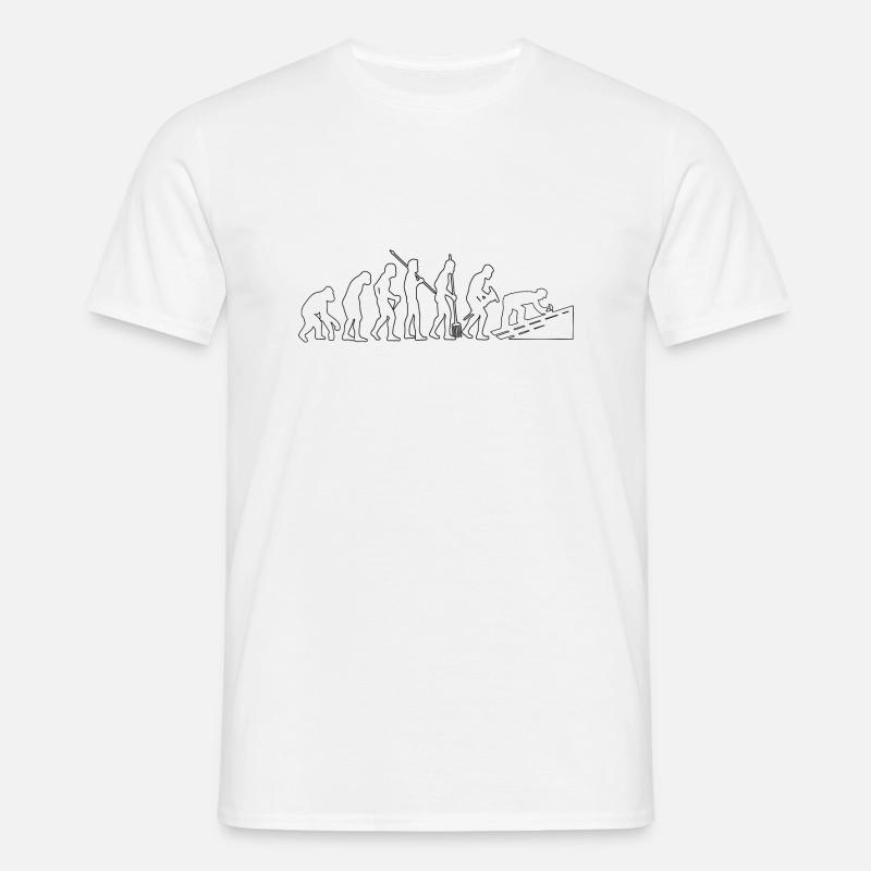 Dachdecker Evolution Handwerk Dachdeckermeister - Männer T-Shirt - Weiß