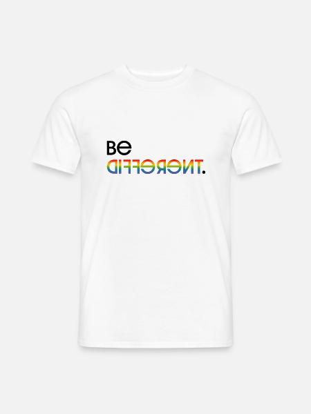 Be different LGBT lgbtqi queer - Männer T-Shirt - Weiß