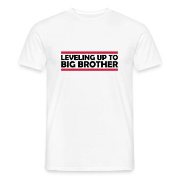 Leveling up big brother - Männer T-Shirt - Weiß - Vorne - AI Model Male 178 dark (178cm)