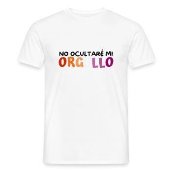 No Ocultaré Mi Orgullo - Camiseta hombre - blanco - delante - AI Model Male 178 dark (178cm)