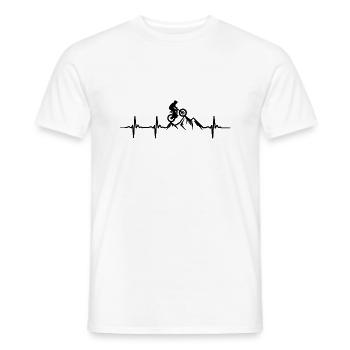 MTB Bike Berge Herschlag Puls Berg Fahrrad Rad - Männer T-Shirt - Weiß - Vorne - AI Model Male 178 dark (178cm)