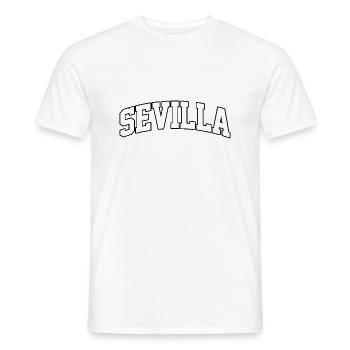 Sevilla-Logo: Kollegiales Design im andalusischen Stil v - Männer T-Shirt - Weiß - Vorne - AI Model Male 178 dark (178cm)