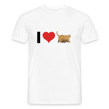 Ich Liebe Chonker - Fat Cat Meme - Männer T-Shirt - Weiß - Vorne - AI Model Male 178 dark (178cm)