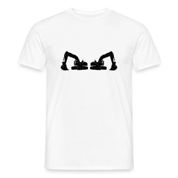 bagger 2 - Männer T-Shirt - Weiß - Vorne - AI Model Male 178 dark (178cm)