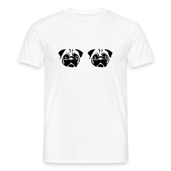 Möpse - Männer T-Shirt - Weiß - Vorne - AI Model Male 178 dark (178cm)