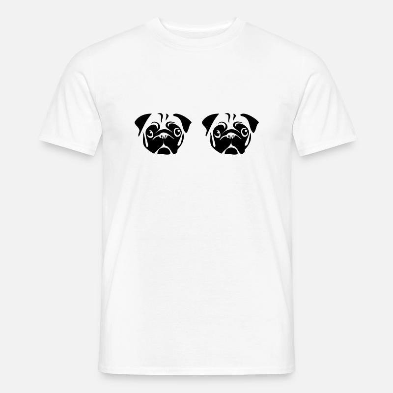 Möpse - Männer T-Shirt - Weiß