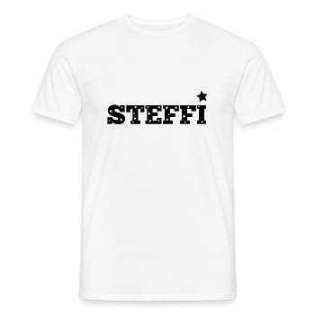 steffi_stern - Männer T-Shirt - Weiß - Vorne - AI Model Male 178 dark (178cm)