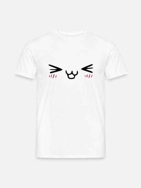 kawaii_face_4 - Männer T-Shirt - Weiß