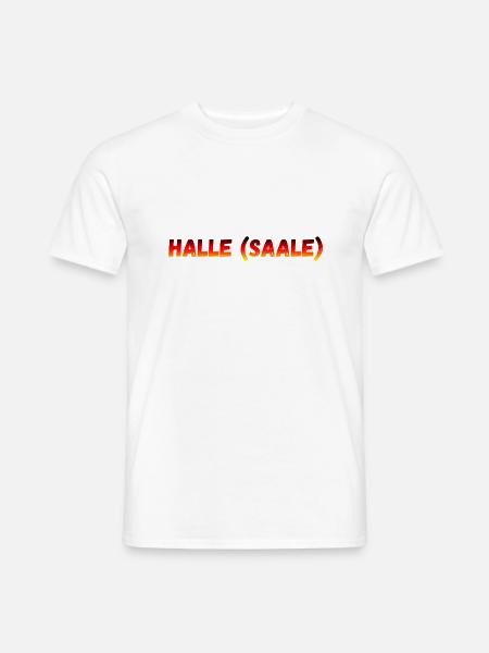 Halle Saale - Männer T-Shirt - Weiß