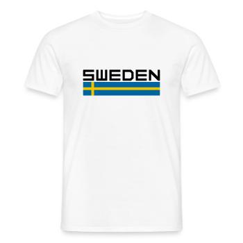 Sweden - Men's T-Shirt - white - Front - AI Model Male 178 dark (178cm)
