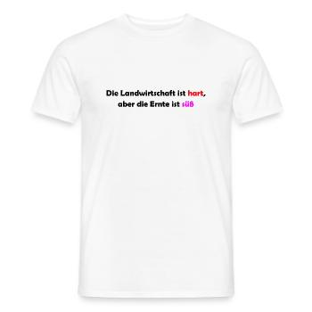 Landwirtschaft ist Hart - Männer T-Shirt - Weiß - Vorne - AI Model Male 178 dark (178cm)