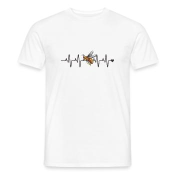 Love bees - Men's T-Shirt - white - Front - AI Model Male 178 dark (178cm)