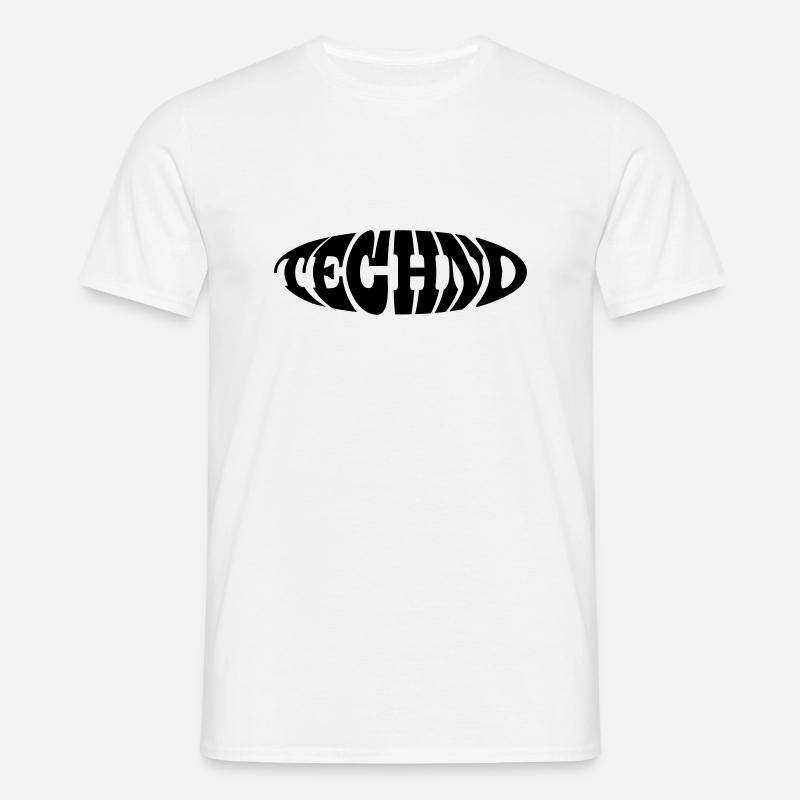 Techno Spruch Geschenk - Männer T-Shirt - Weiß