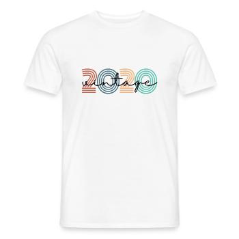 2020 vintage rétro - T-shirt homme - blanc - Devant - AI Model Male 178 dark (178cm)