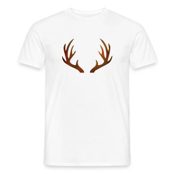 Reh Hirsch Geweih Deer in braun - Männer T-Shirt - Weiß - Vorne - AI Model Male 178 dark (178cm)