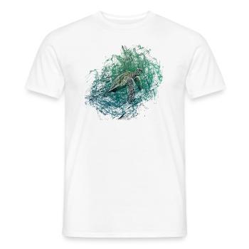 tortue - T-shirt homme - blanc - Devant - AI Model Male 178 dark (178cm)